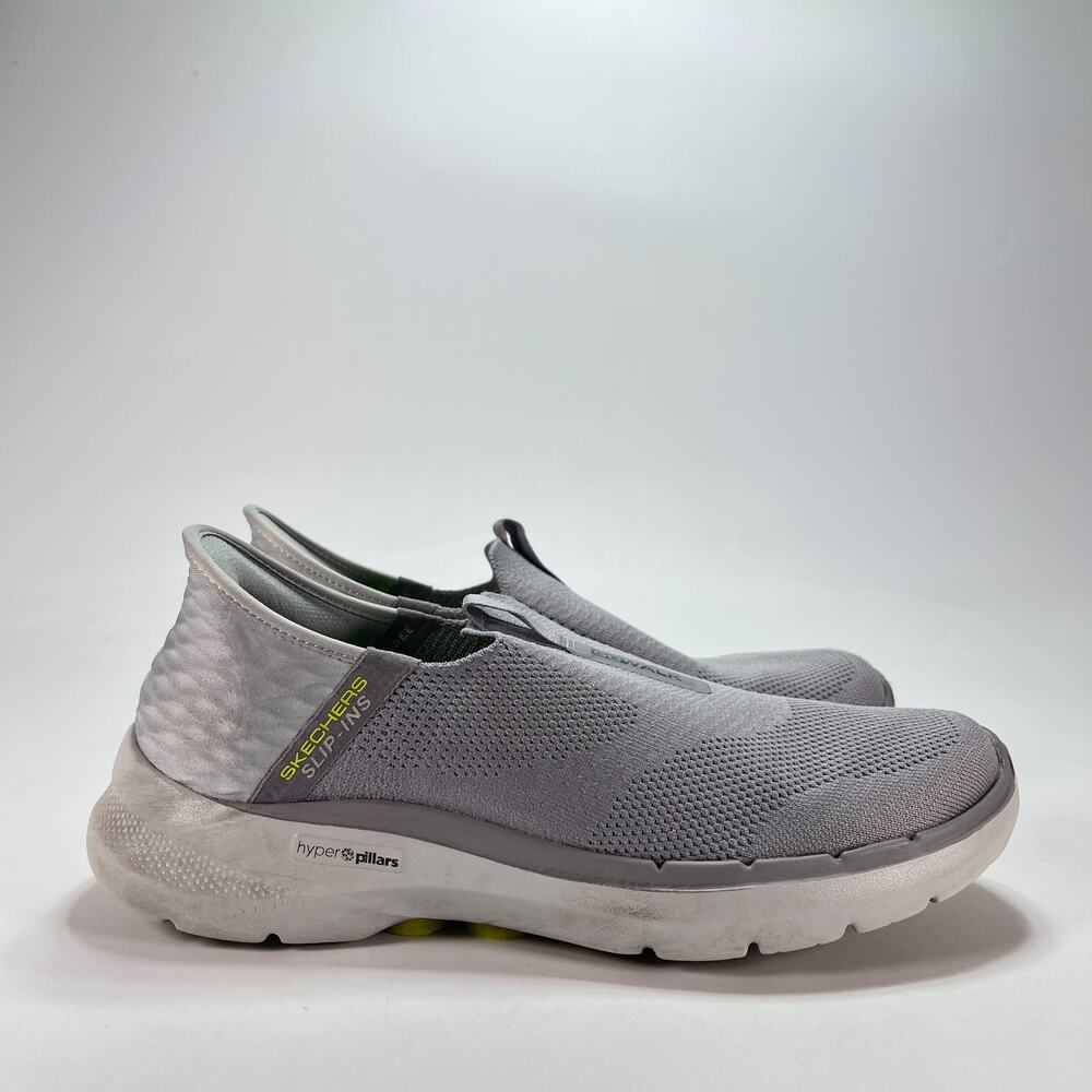 Skechers Slip-Ins GO WALK 6 Easy On Grey Slip On Walking Shoes 216278 Men's Sz 8